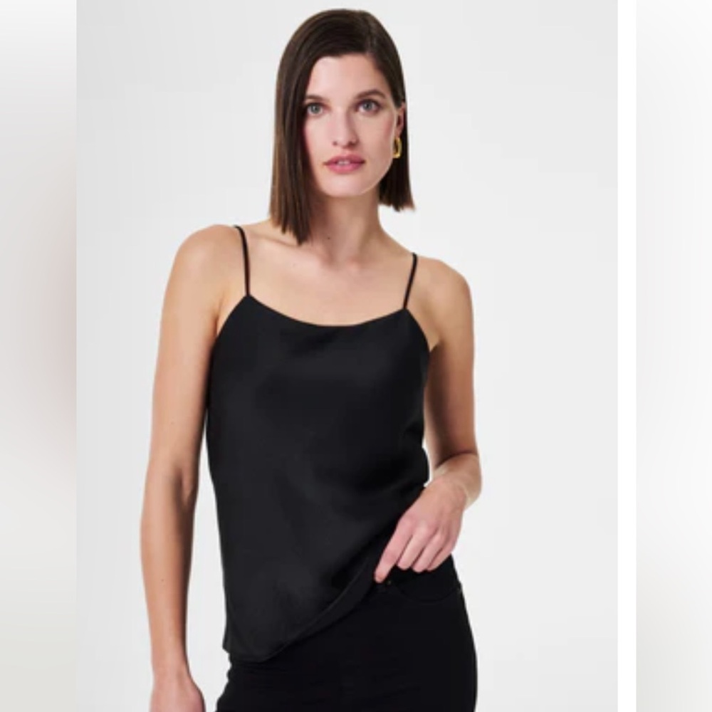 Spanx Carefree Crepe Cami Black Size Medium Spaghetti Strap